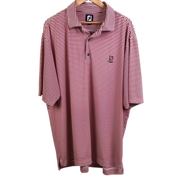 Foot Joy Other - Foot Joy Red Striped Country Club of Maryland Golf Polo Short Sleeve XL Men's